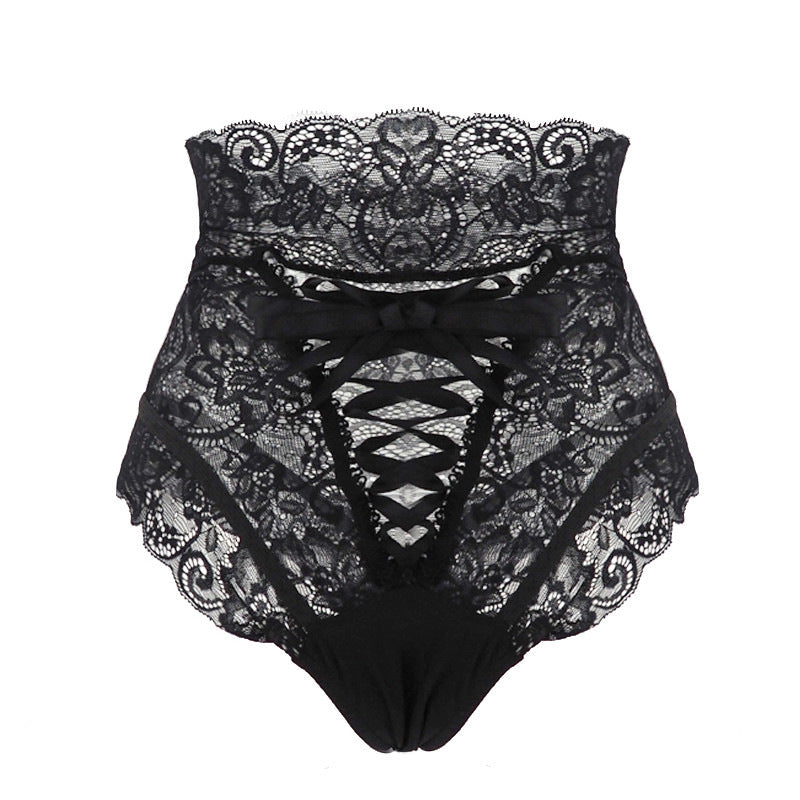  Lace Panties high-waist thongs in vibrant red lace, perfect for stylish women's lingerie and everyday comfort.