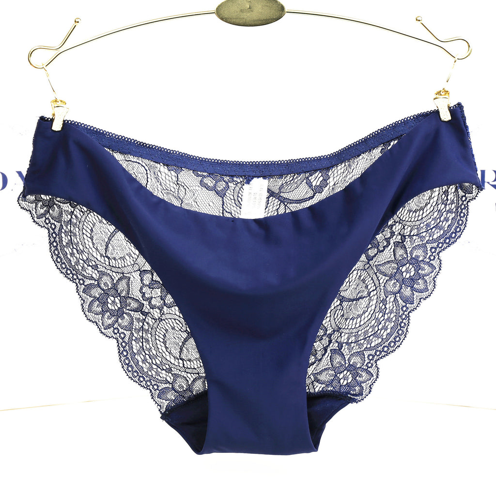 Lace Panties in vibrant pink color featuring seamless design and delicate lace detailing for women's fashion. Lace Panties in vibrant pink color featuring seamless design and delicate lace detailing for women's fashion.