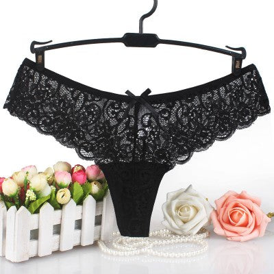  Lace panties Saya women sexy briefs in black, white, and red, showcasing elegant lace details and comfortable fit.
