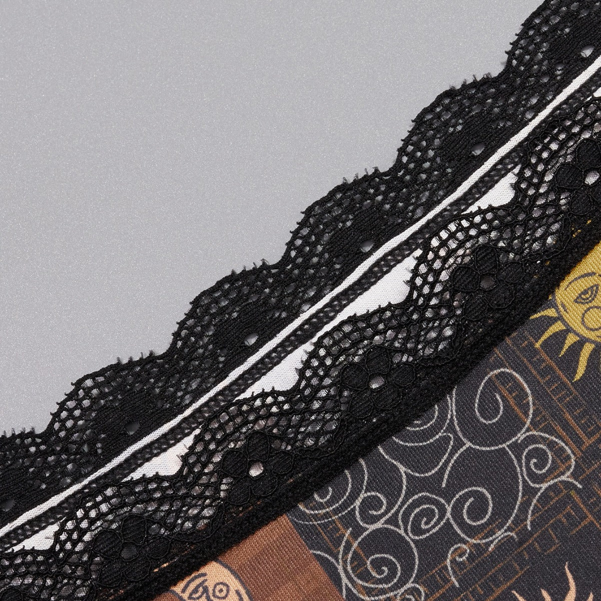 Lace Panties featuring a set of three plus size low waist seamless designs with sun and moon patterns. Lace Panties featuring a set of three plus size low waist seamless designs with sun and moon patterns.