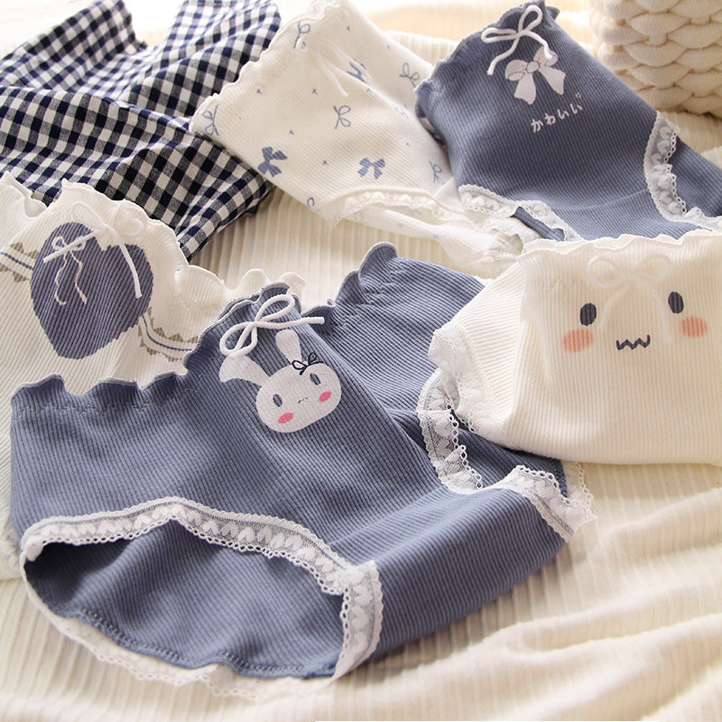 Women Panties in various cute designs and colors, featuring soft cotton fabric and playful prints, ideal for comfort.