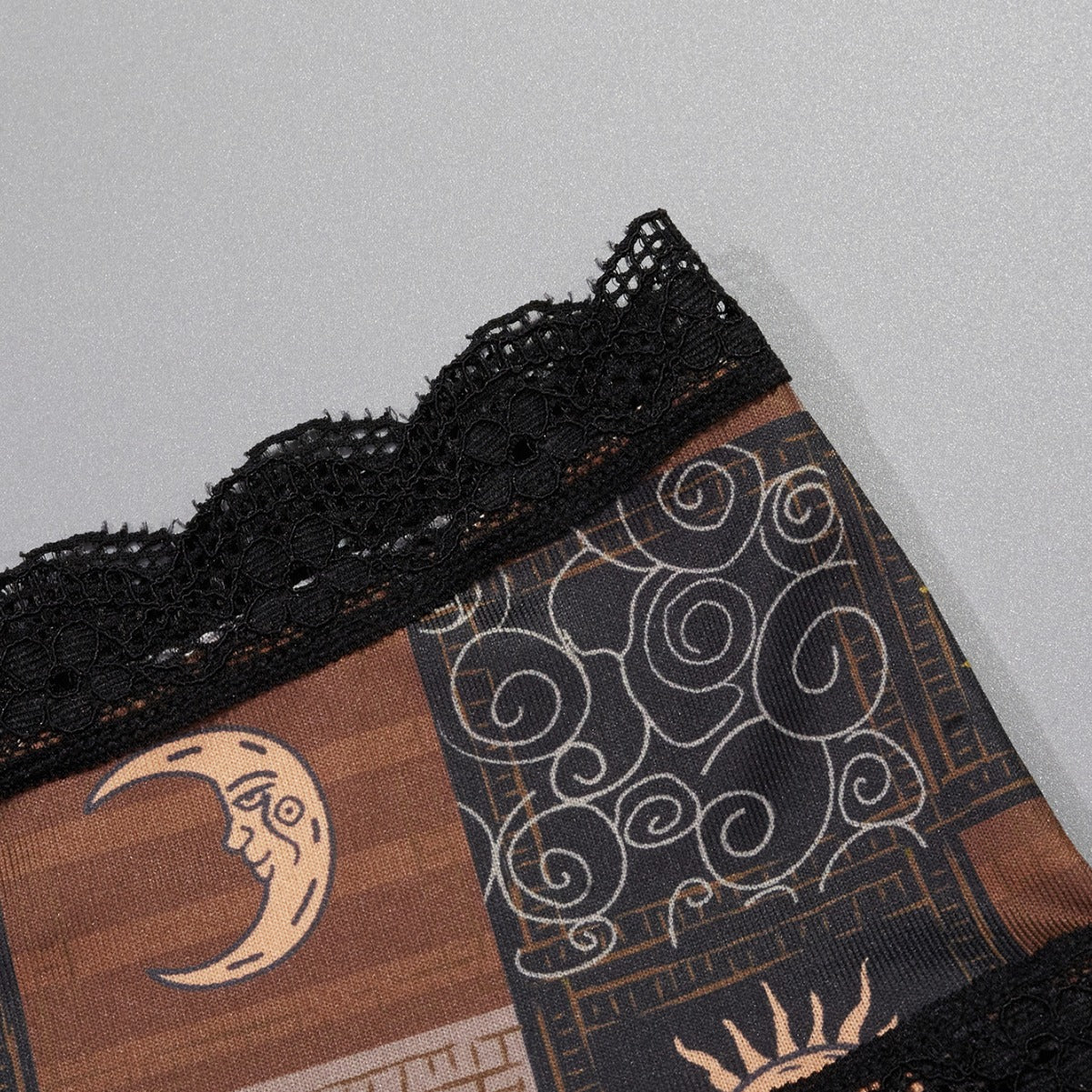 Lace Panties featuring a set of three plus size low waist seamless designs with sun and moon patterns. Lace Panties featuring a set of three plus size low waist seamless designs with sun and moon patterns.