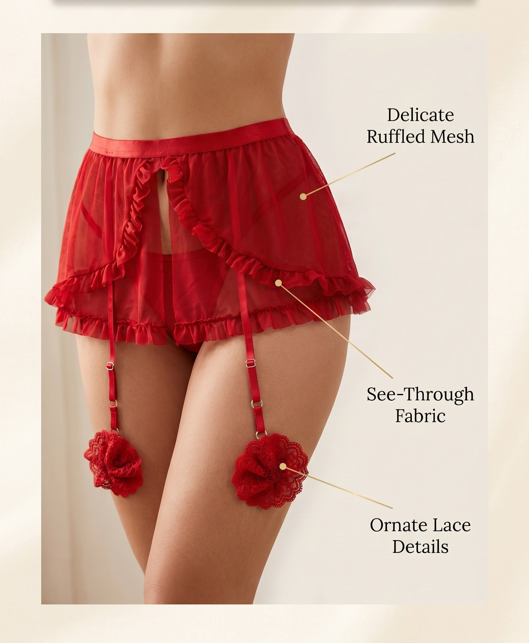 Babydoll en dentelle et résille Vlu~bélle