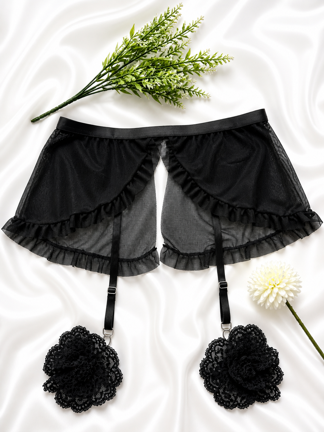Vlu~bélle lace mesh babydoll