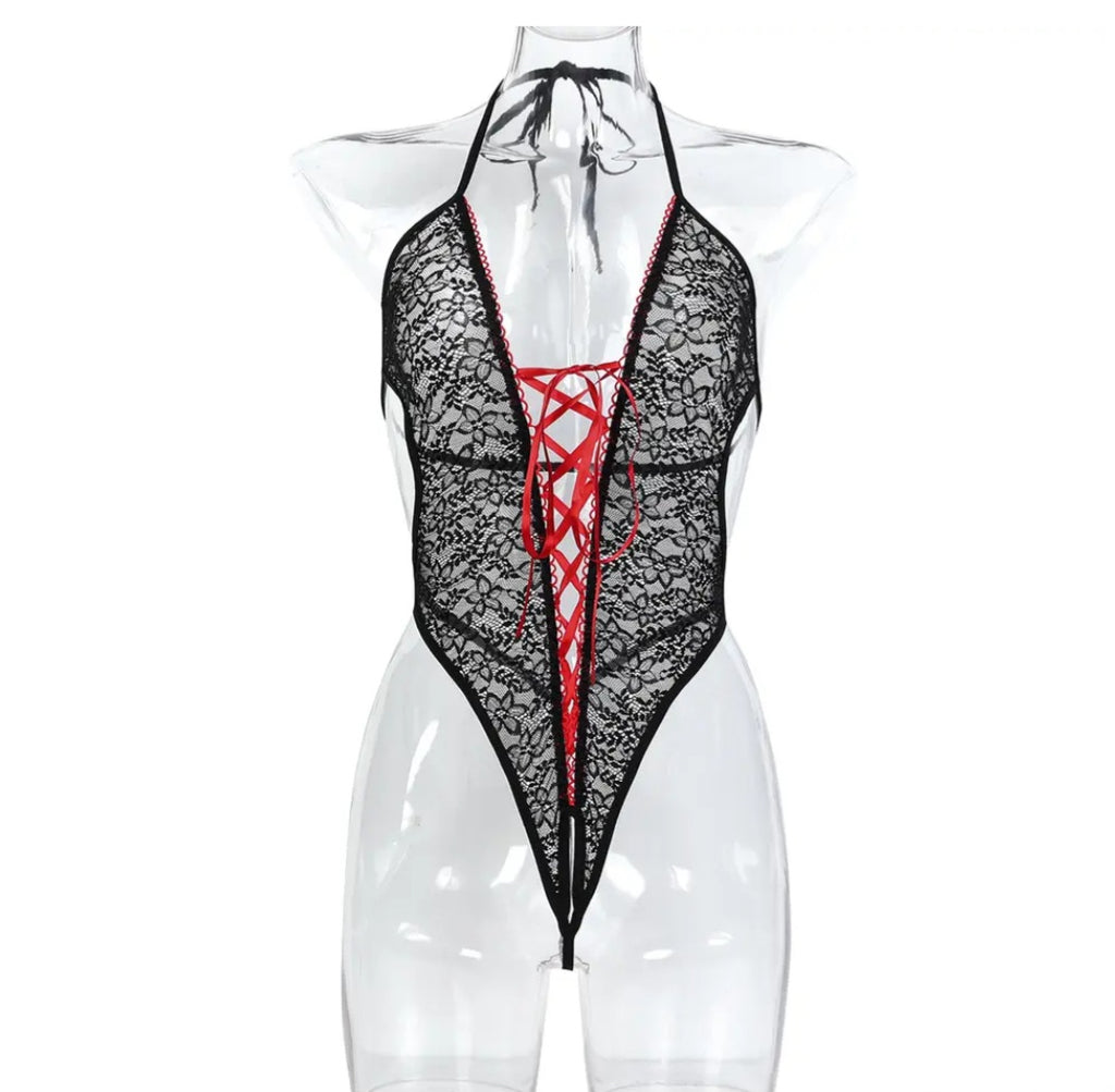 One piece halter neckline by Vlu~bélle